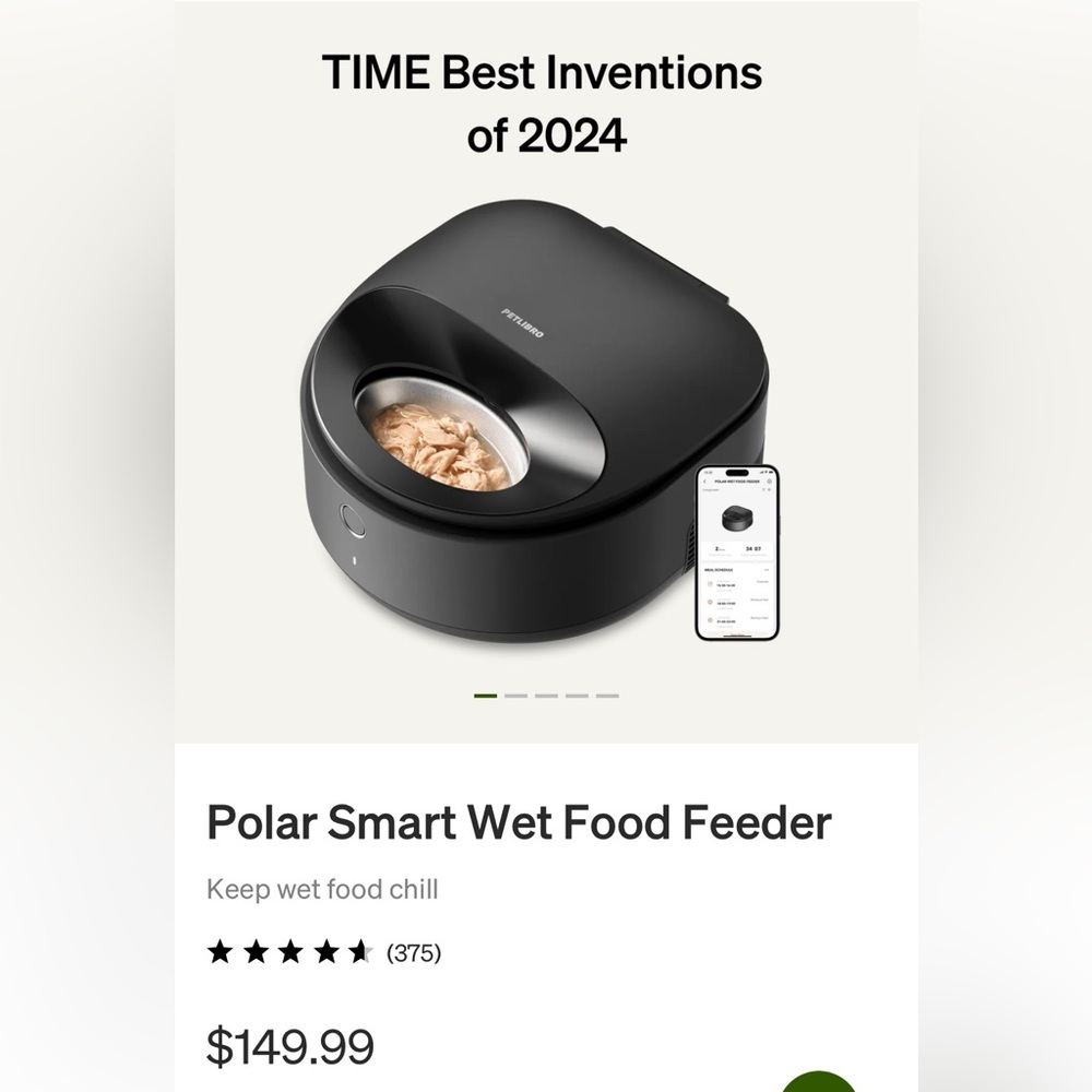 Petlibro Automatic Wet Food Feeder - Black
Controlled from phone